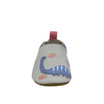 Dino Pals Soft Soles in Grey, front view
