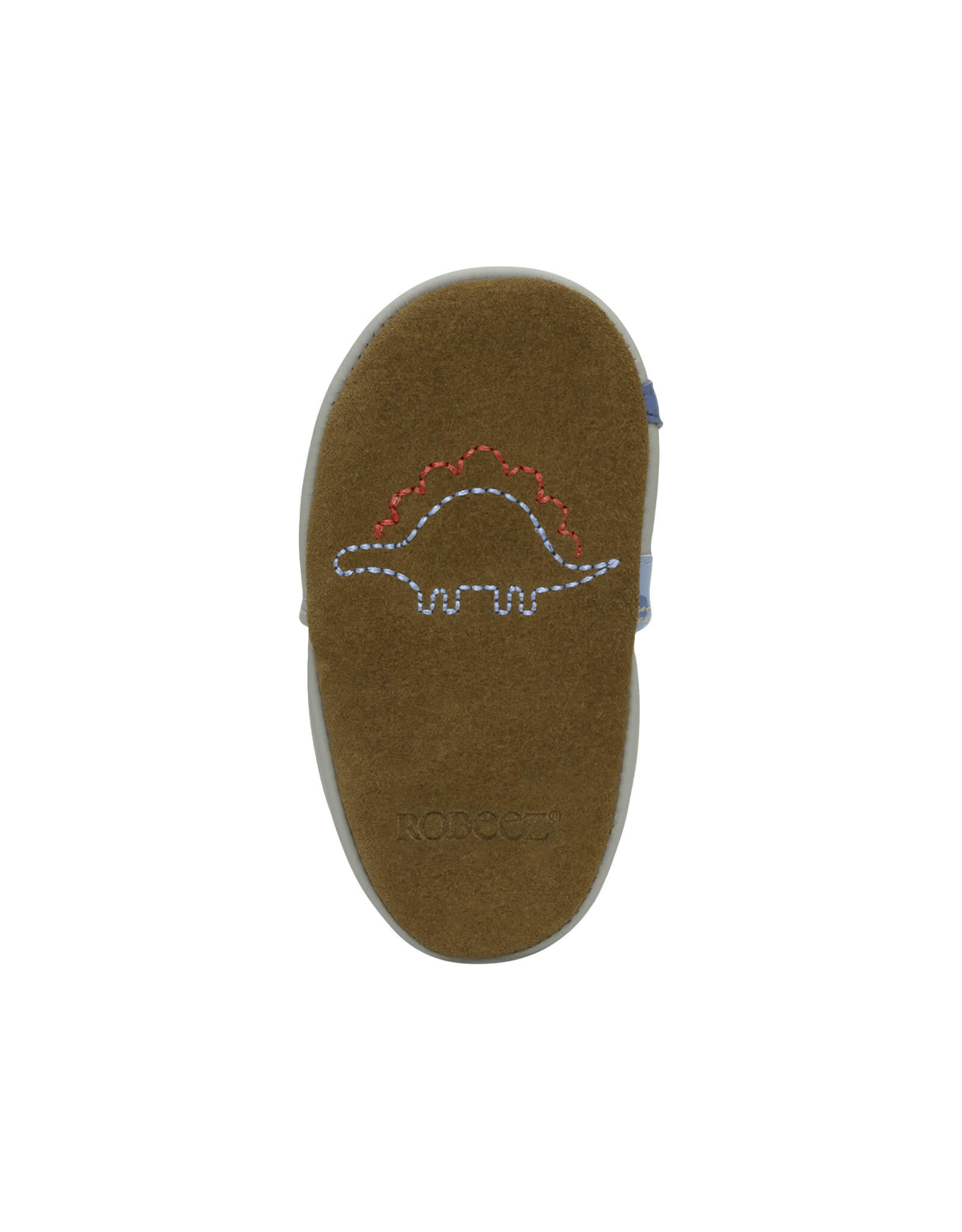 Dino Pals Soft Soles in Grey, bottom view