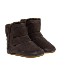 Cozy Cuff Soft Sole Boots in Brown, perspective view