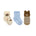 Let's Go Camping 3-Pack Baby Socks in Tan, flat lay