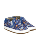 Whale Tale Soft Soles in Dark Blue