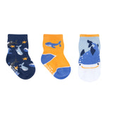 Humpback 3-Pack Baby Socks in Dark Blue