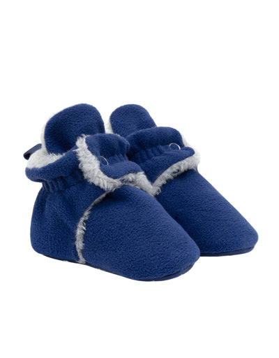 Tundra Snap Booties in Navy, perspective view