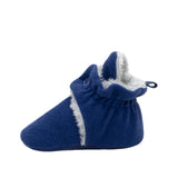 Tundra Snap Booties in Navy, side view