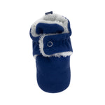 Tundra Snap Booties in Navy, top view