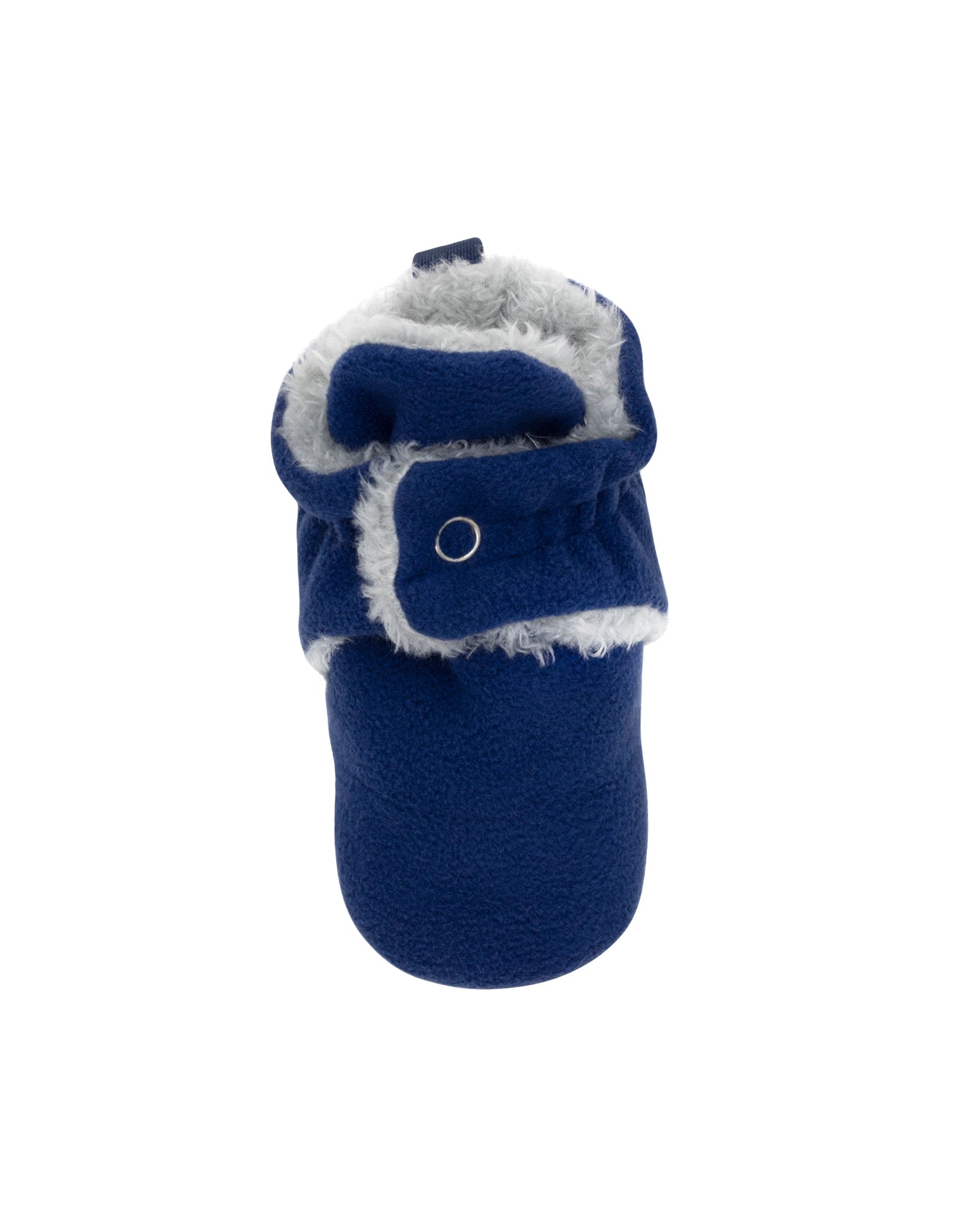 Tundra Snap Booties in Navy, top view