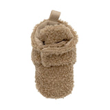 Sherpa Snap Booties in Tan