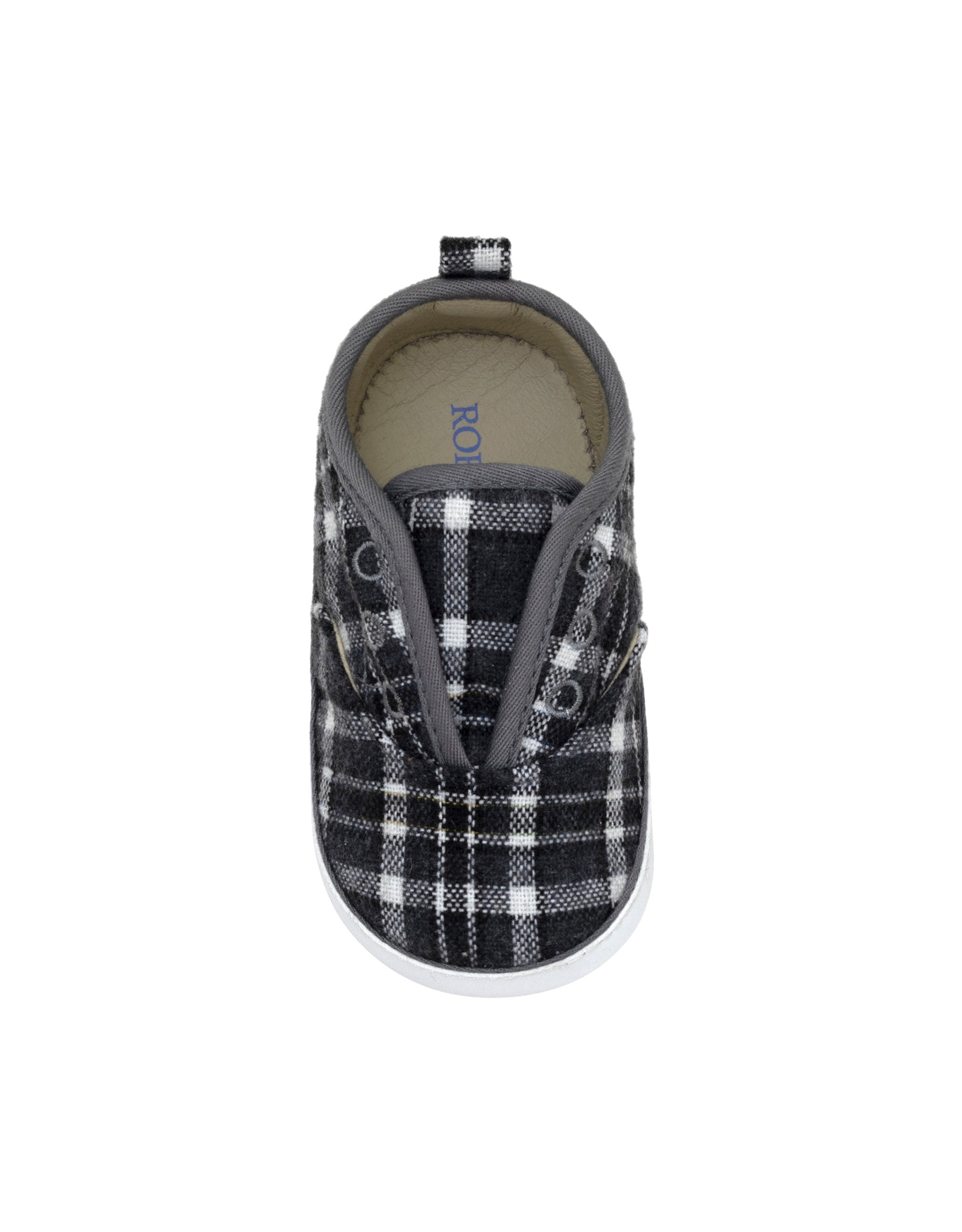 Hudson First Kicks in Charcoal, top view