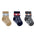 Fair Isle Wonder 3-Pack Baby Socks in Blue, flat lay