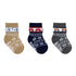 Fair Isle Wonder 3-Pack Baby Socks in Blue, flat lay