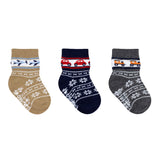 Fair Isle Wonder 3-Pack Baby Socks in Blue