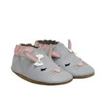 Heart Bunny Soft Soles Grey, perspective view