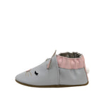 Heart Bunny Soft Soles Grey, side view
