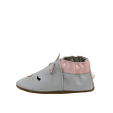 Heart Bunny Soft Soles Grey, side view