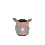 Heart Bunny Soft Soles Grey, back view