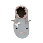 Heart Bunny Soft Soles Grey, top view