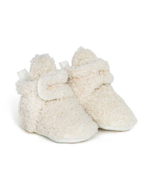 Sherpa Snap Booties Ivory, perspective view