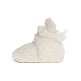 Sherpa Snap Booties Ivory, side view