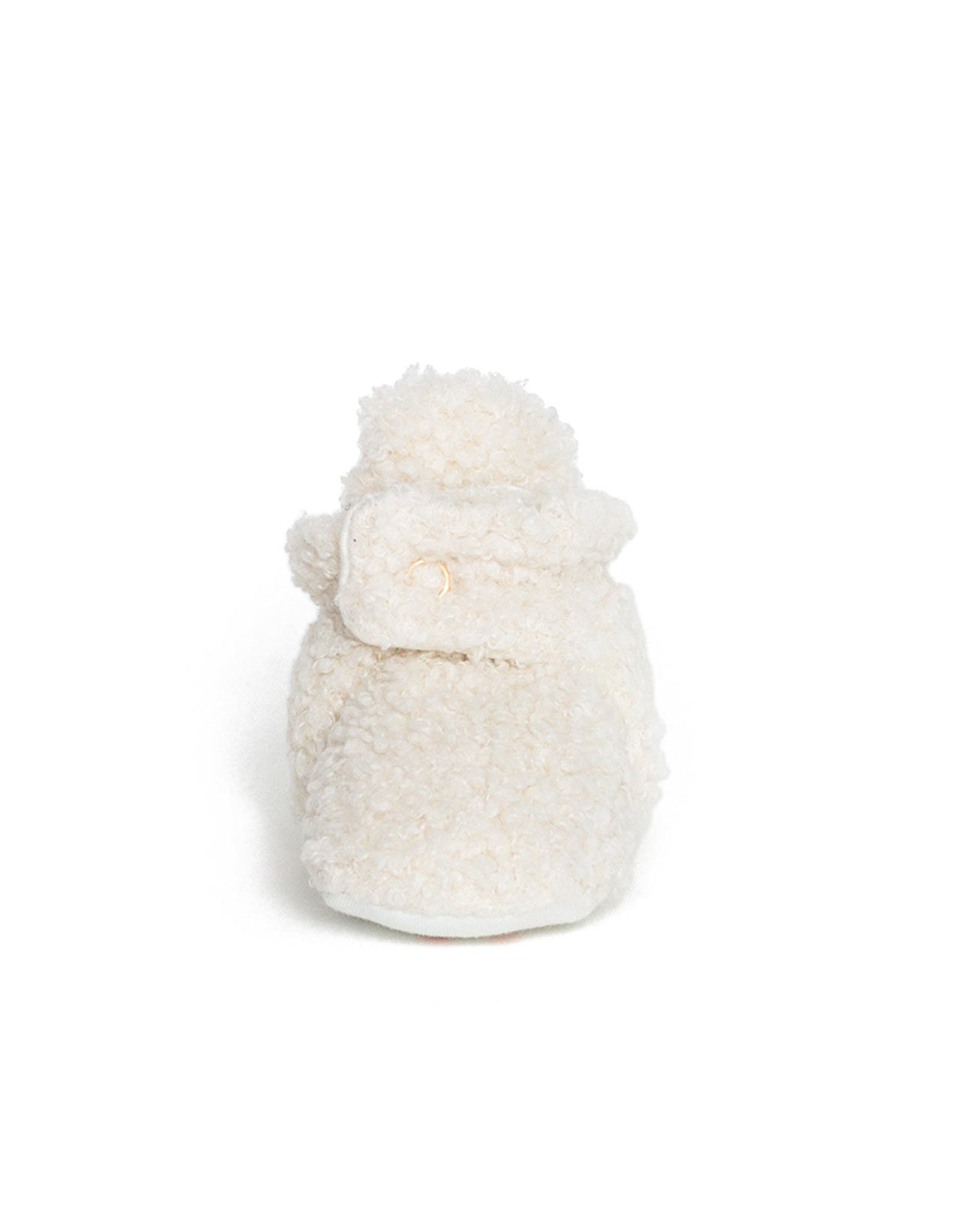 Sherpa Snap Booties Ivory, front view