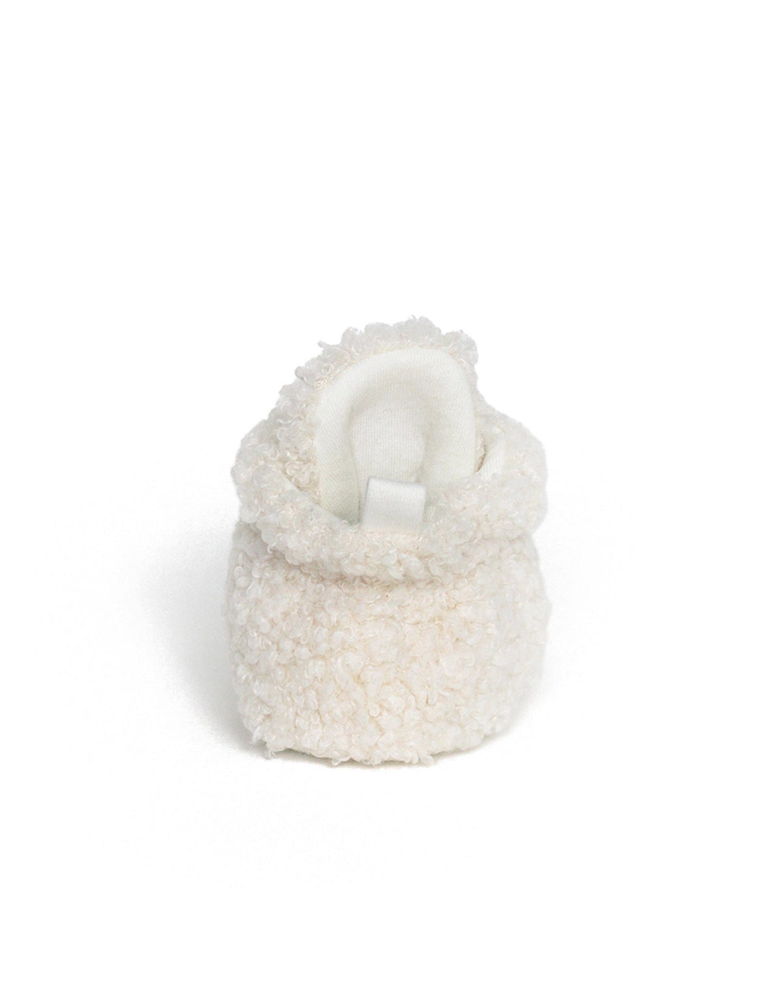Sherpa Snap Booties Ivory, bottom view