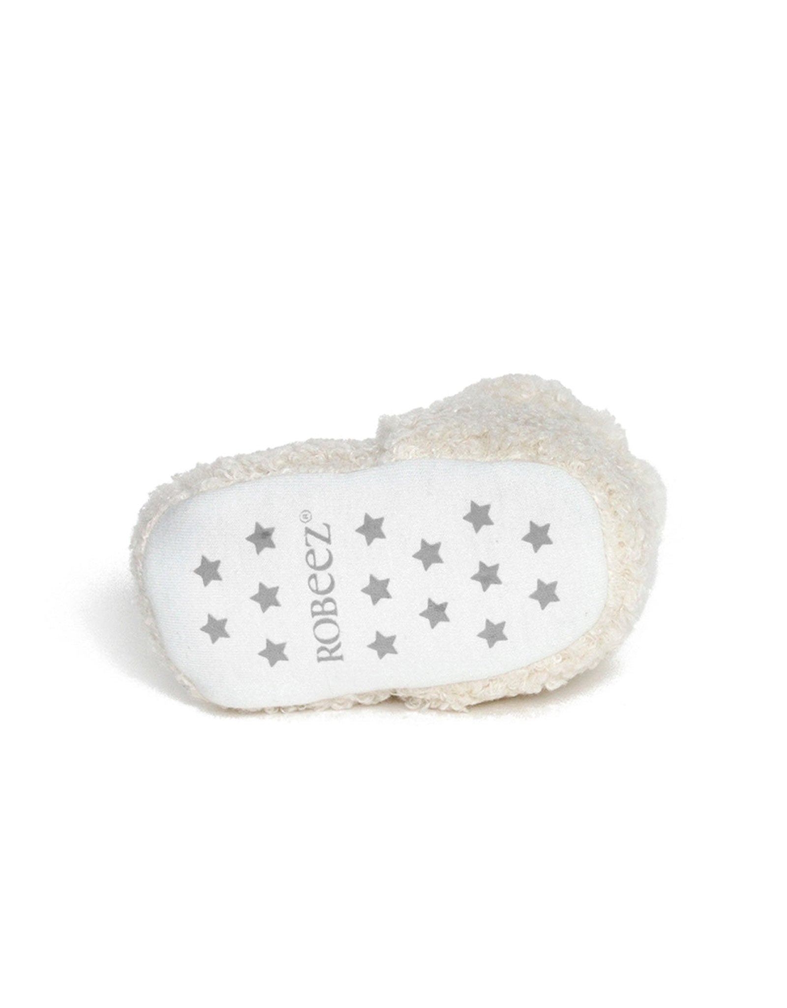 Sherpa Snap Booties Ivory, top view