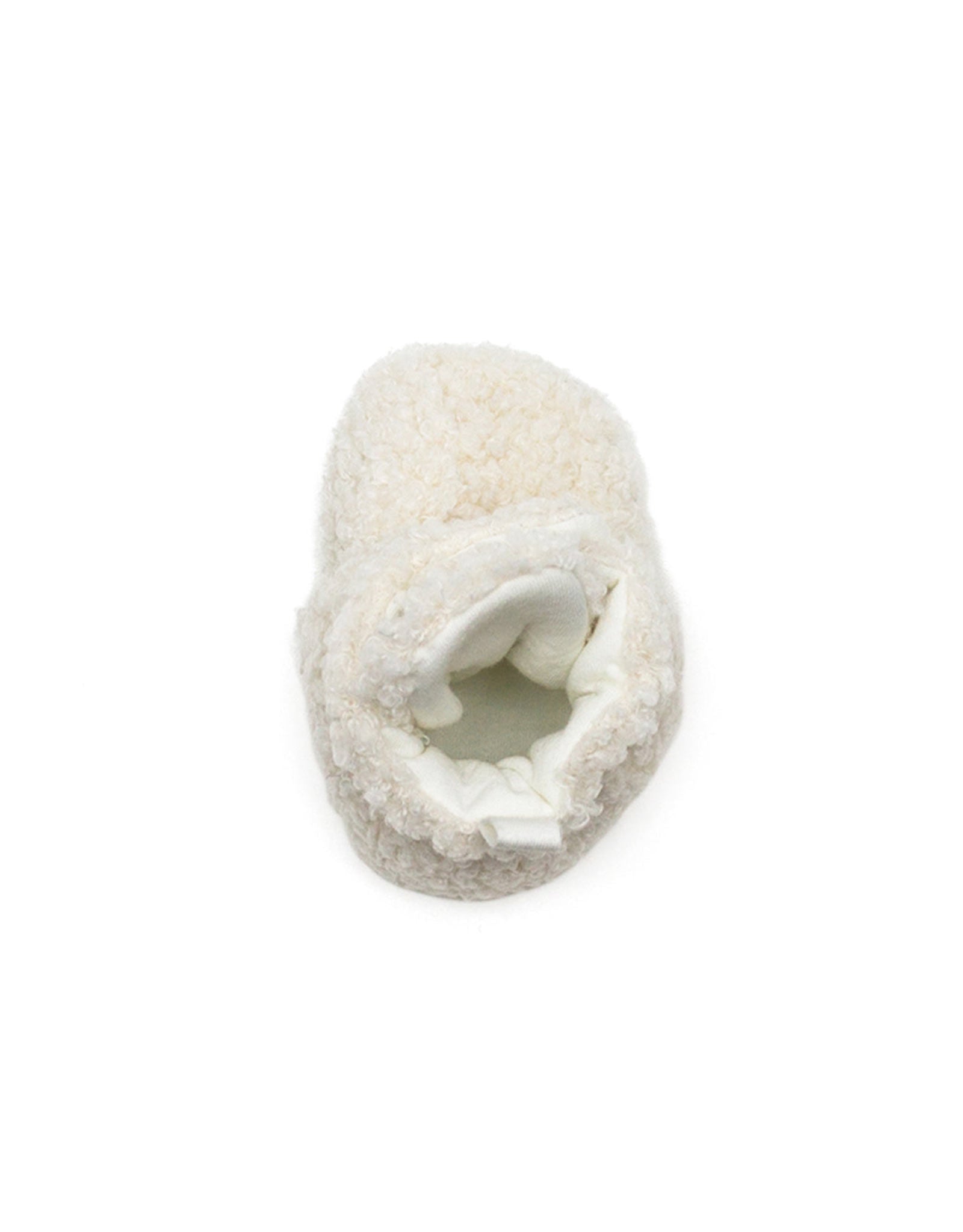 Sherpa Snap Booties Ivory, back view