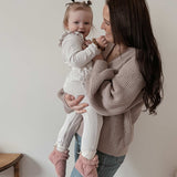 Sherpa Snap Booties Light Pink