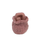 Sherpa Snap Booties Light Pink, back view