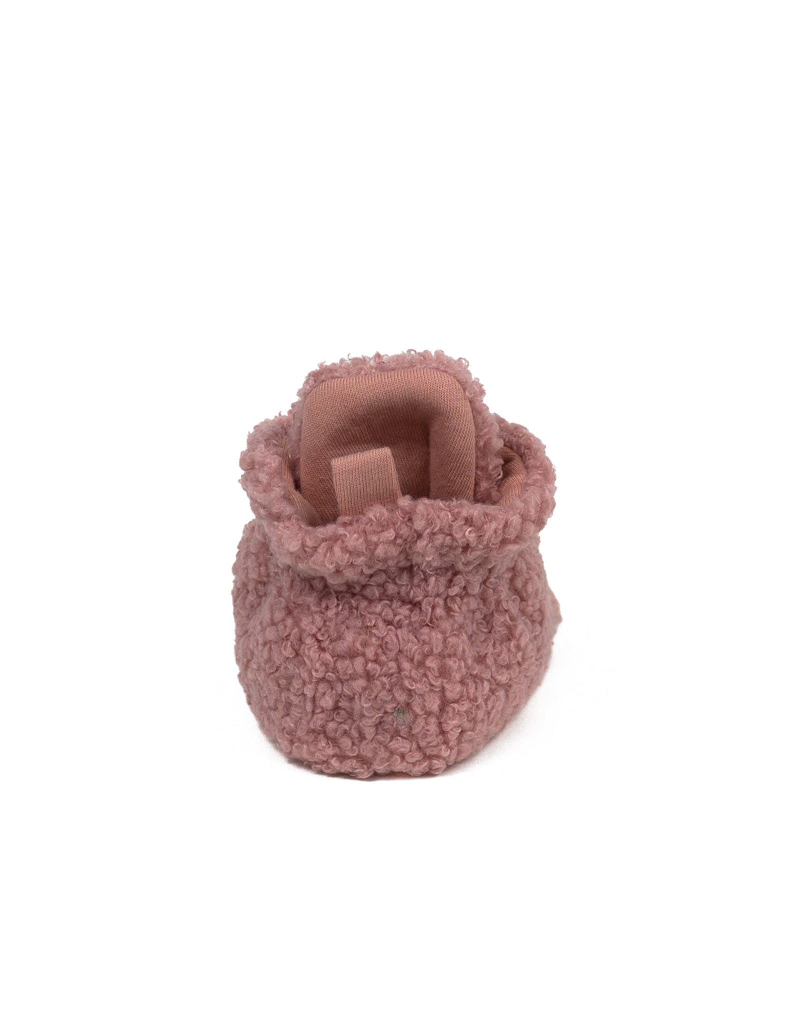 Sherpa Snap Booties Light Pink, back view