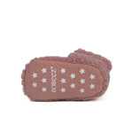 Sherpa Snap Booties Light Pink, top view