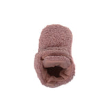 Sherpa Snap Booties Light Pink, bottom view