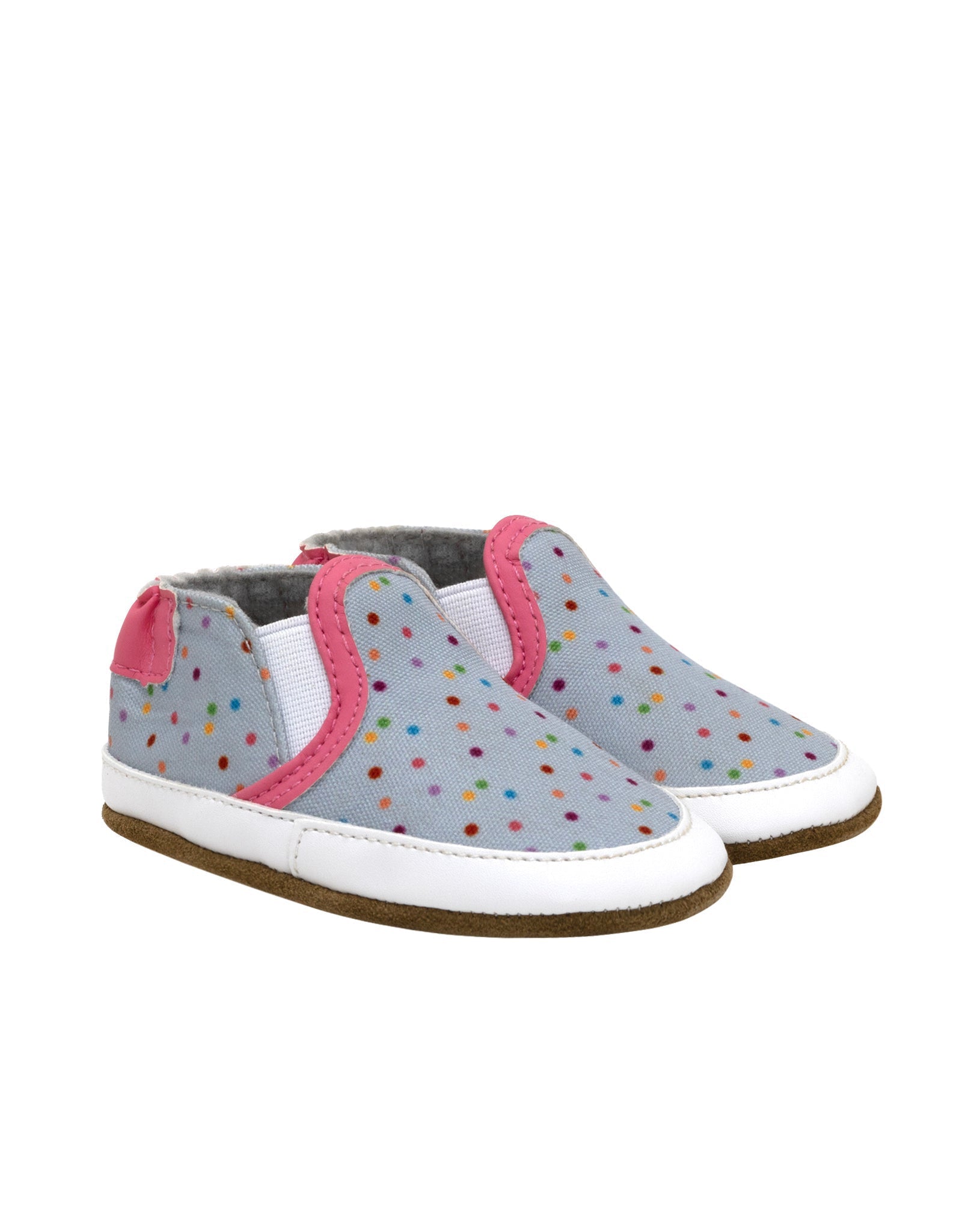 Polka Dot Polly Soft Soles Grey, perspective view