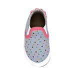 Polka Dot Polly Soft Soles Grey, top view