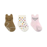 Amber & Eden 3-Pack Baby Socks, flat laid