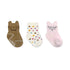 Amber & Eden 3-Pack Baby Socks, flat laid