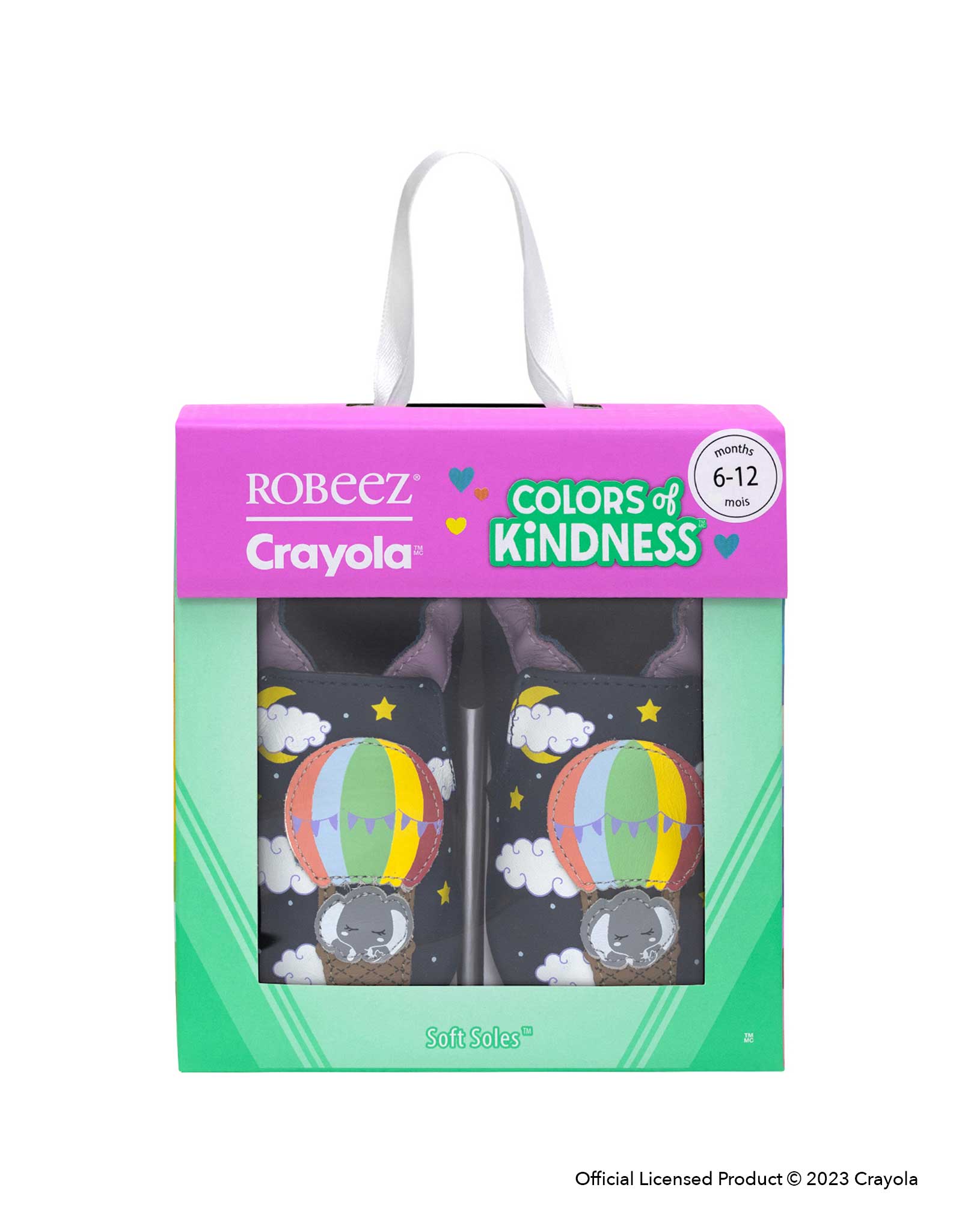 Crayola® Rise Above Soft Soles in Navy in its giftbox packaging