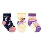 Shooting Star 3-Pack Infant Crew Socks, flat laid
