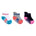 Sky Athletic Bright Quarter Socks 3-Pack, flat laid
