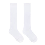 Demi Duo 2-Pack Knee High Socks White for Toddlers and Kids, flat laid