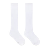 Demi Duo 2-Pack Knee High Socks White for Toddlers and Kids, flat laid