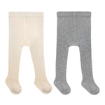 Britany Heavyweight 2-Pack Tights for Infant and Toddler, flat laid