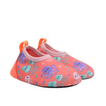 Jelly Fish Aqua Shoes in Coral, perspective view