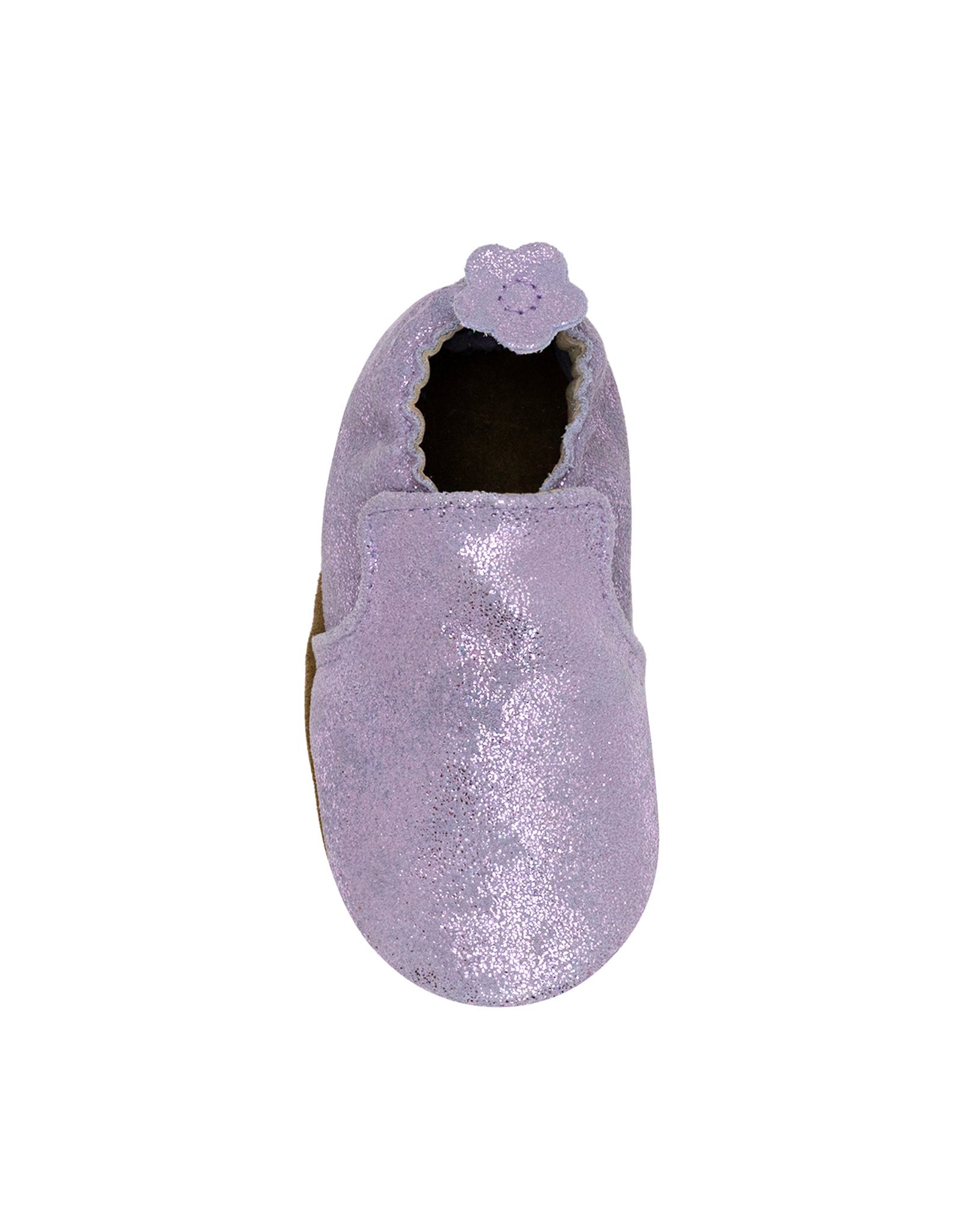 Pretty Pearl Soft Soles in Lavender, top view