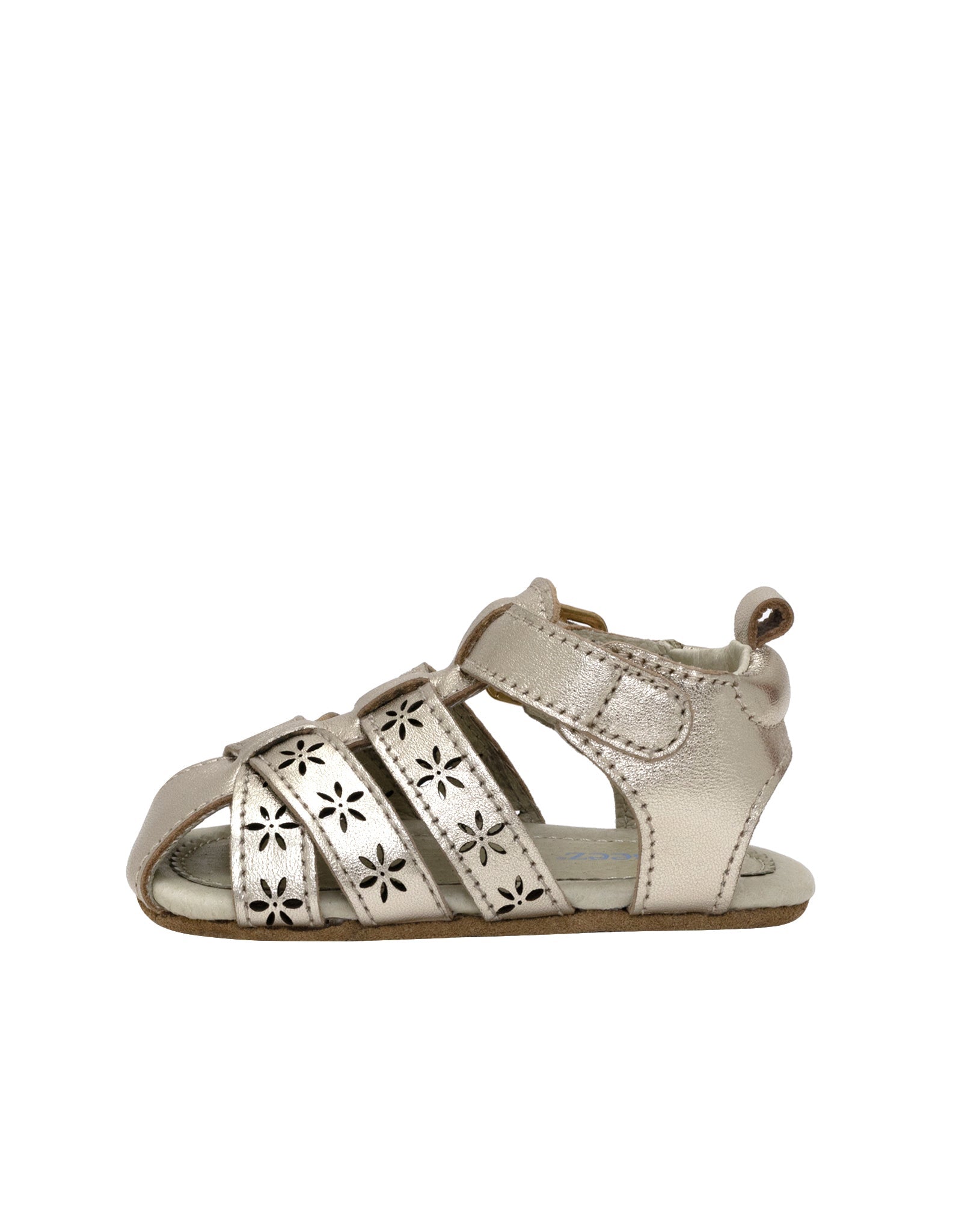 Fleur First Kicks Sandals in Gold, side view