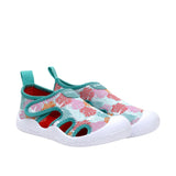 Coral Island Water Shoes in Aqua, perspective view