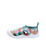 Coral Island Water Shoes in Aqua, side view