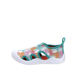 Coral Island Water Shoes in Aqua, side view