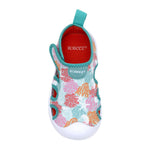 Coral Island Water Shoes in Aqua, top view