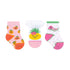 Fruit Mania 3-Pack Baby Socks, flat laid