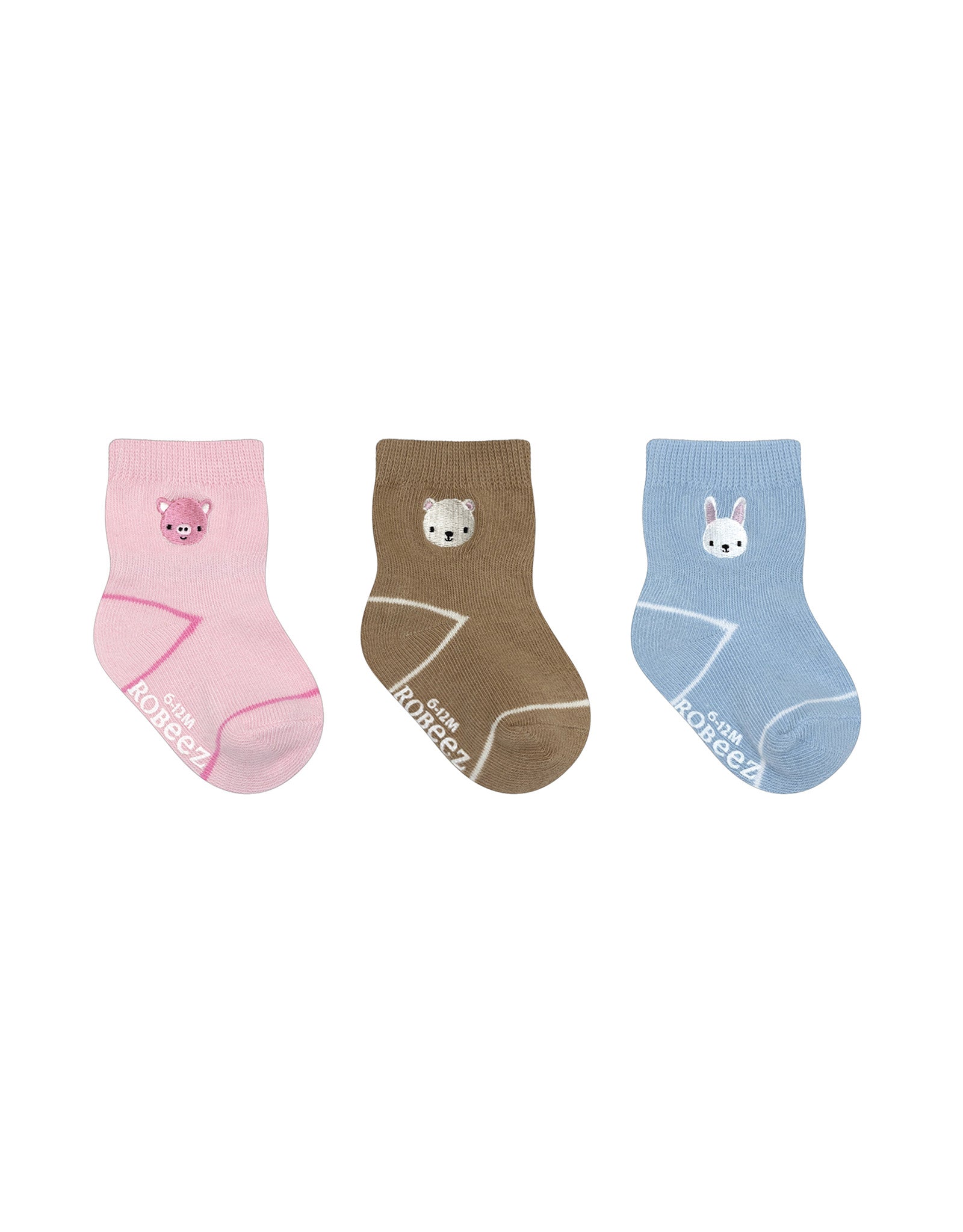 Tiny Critters 3-Pack Baby Socks, flat lay